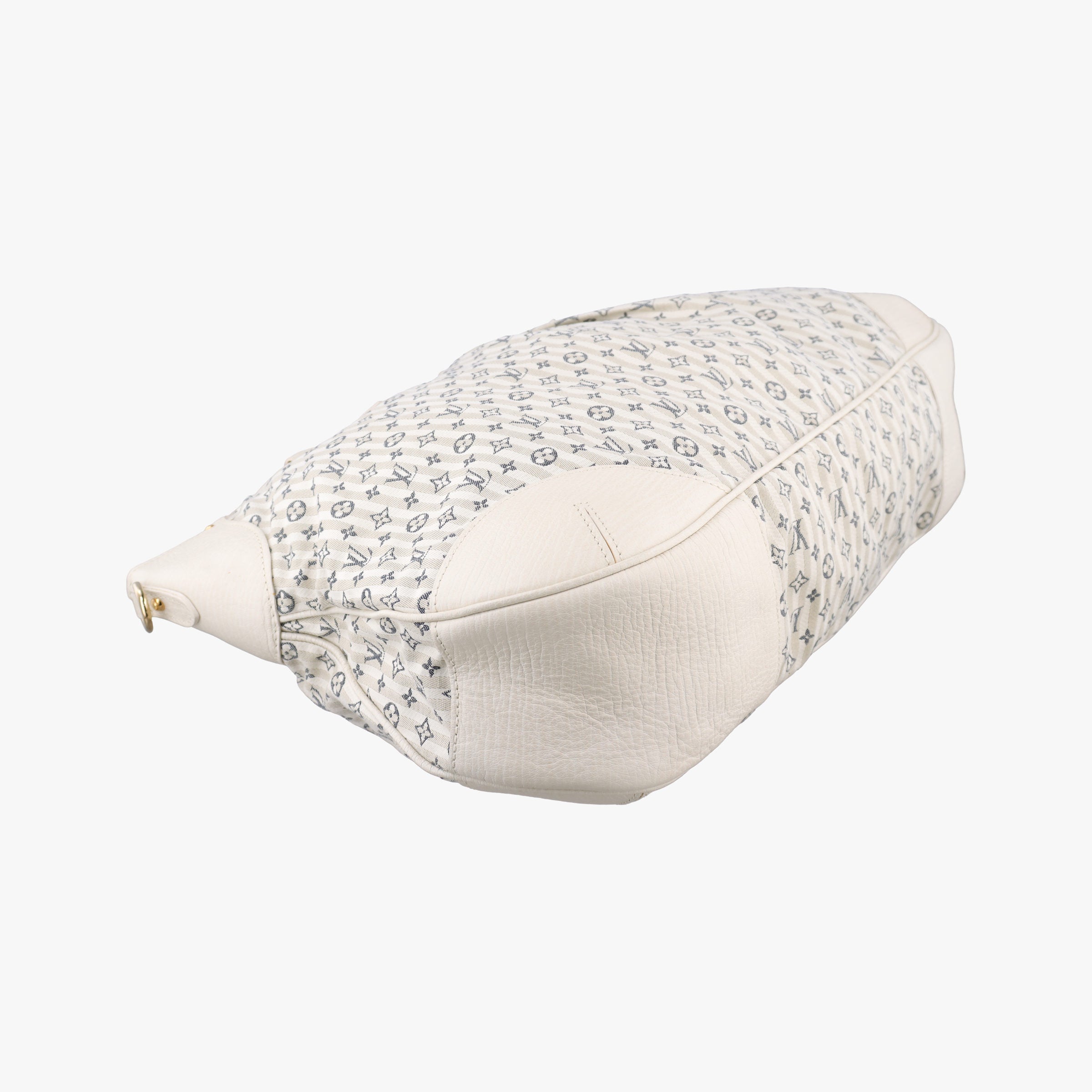 Pre-owned Louis Vuitton Marina GM Blanc Monogram Mini Lin Croisette M95492 shoulderbag | stylenewstar