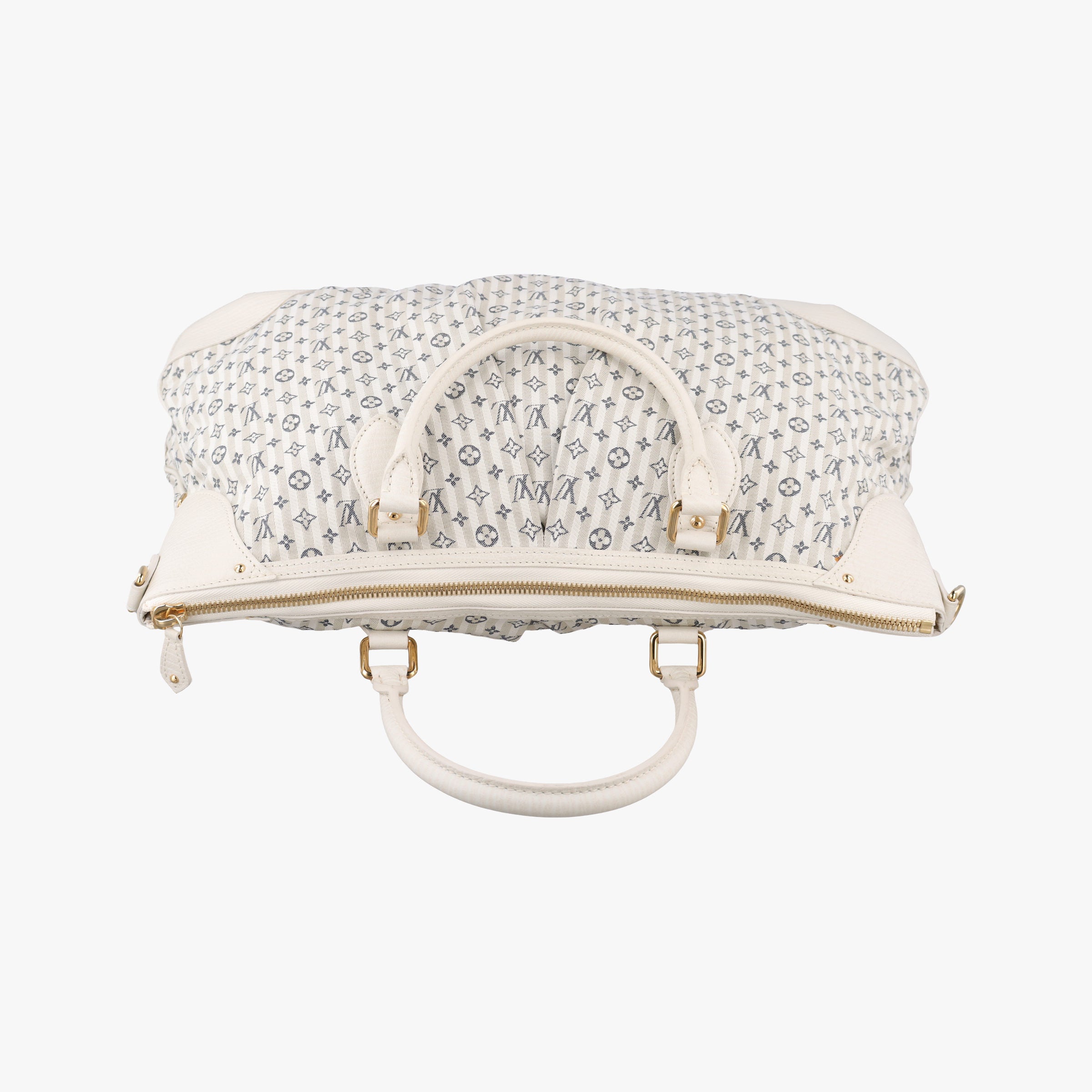Pre-owned Louis Vuitton Marina GM Blanc Monogram Mini Lin Croisette M95492 shoulderbag | stylenewstar
