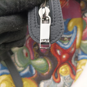 Pre-owned Christian Dior DIOR AND KENNY SCHARF Saddle Soft Multicolor Jacquard Canvas × Grained Calfskin  shoulderbag | stylenewstar