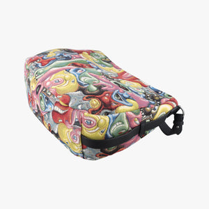 Pre-owned Christian Dior DIOR AND KENNY SCHARF Saddle Soft Multicolor Jacquard Canvas × Grained Calfskin  shoulderbag | stylenewstar