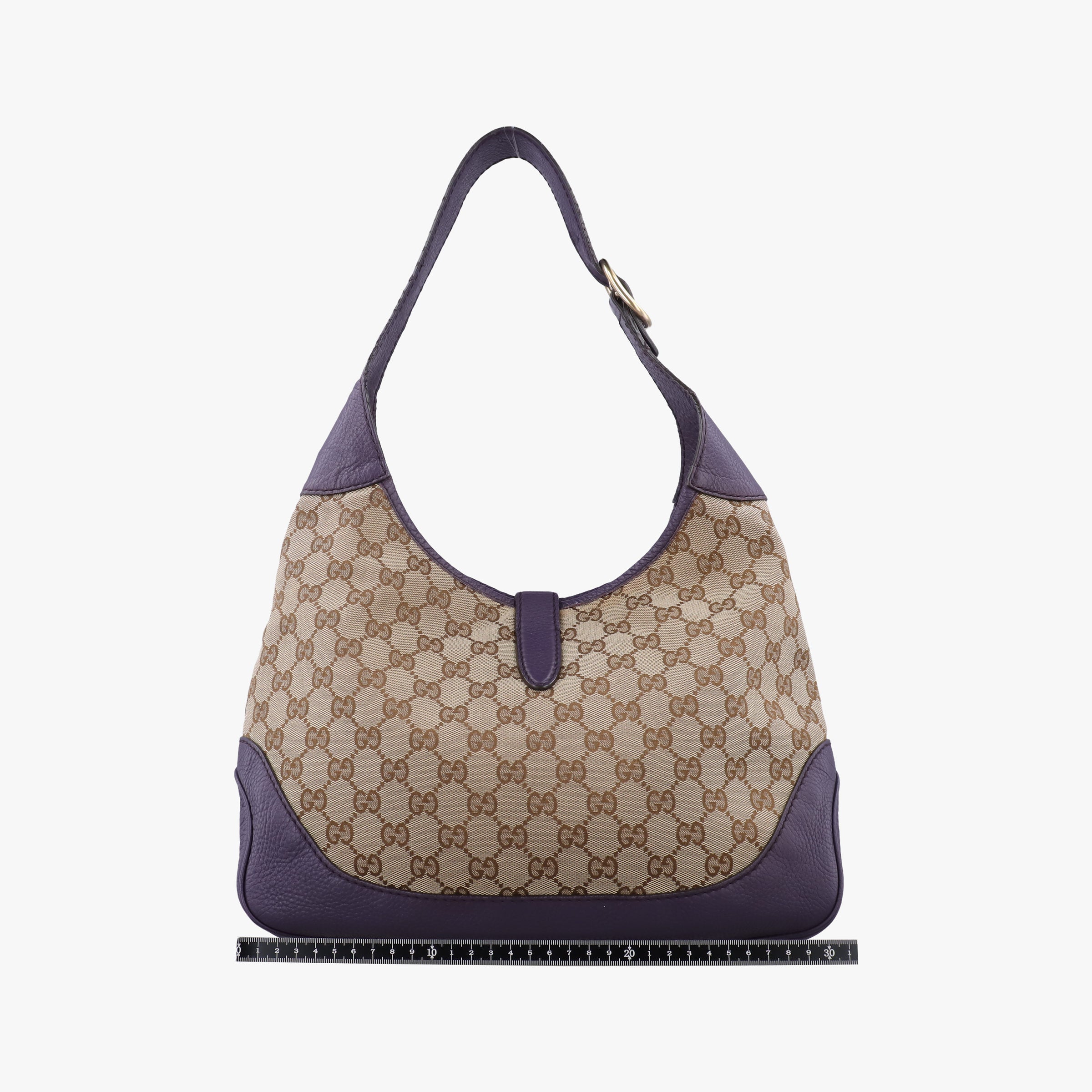 Pre-owned Gucci JACKIE 1961 beige×purple Canvas×leather 277520 shoulderbag | stylenewstar