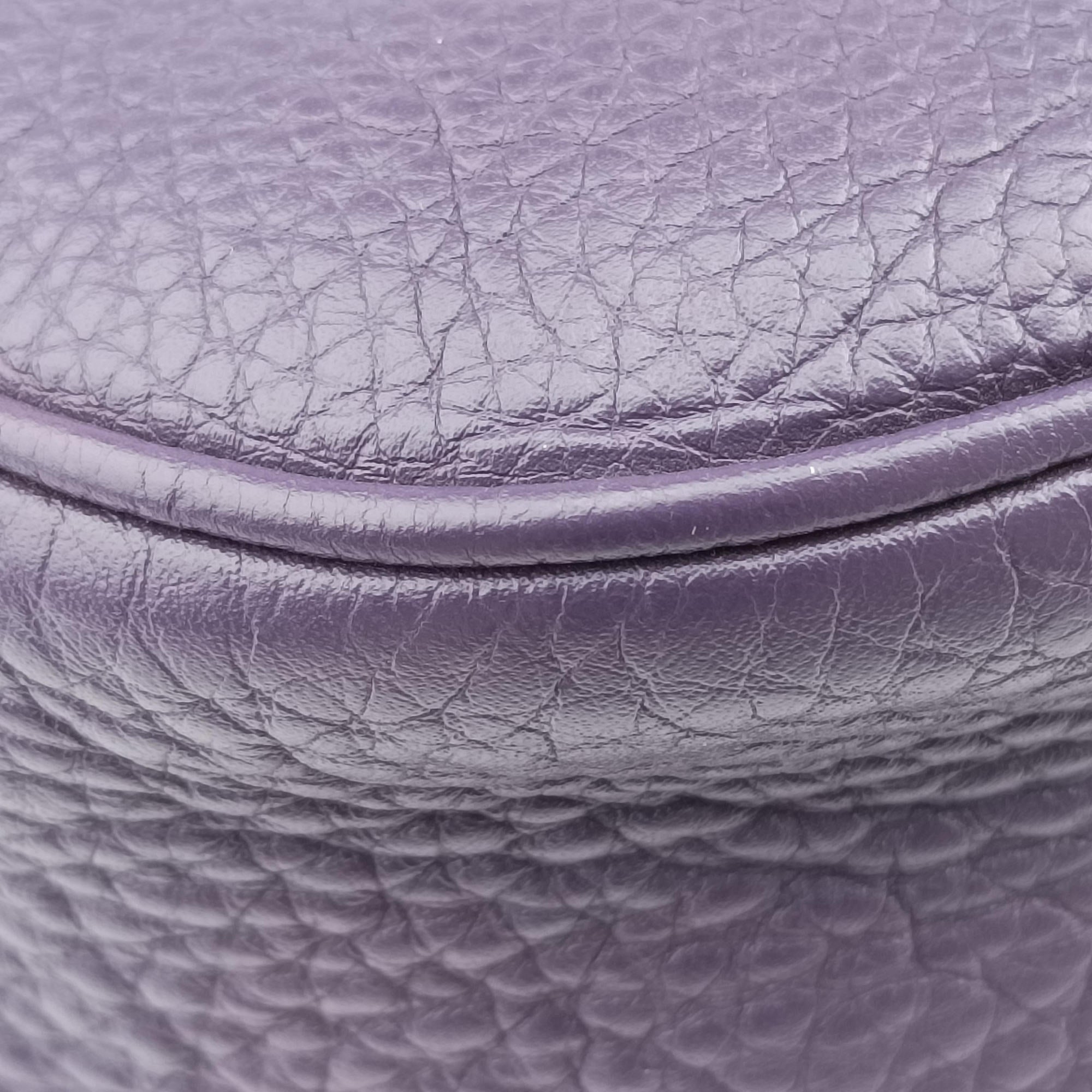 Pre-owned Gucci JACKIE 1961 beige×purple Canvas×leather 277520 shoulderbag | stylenewstar