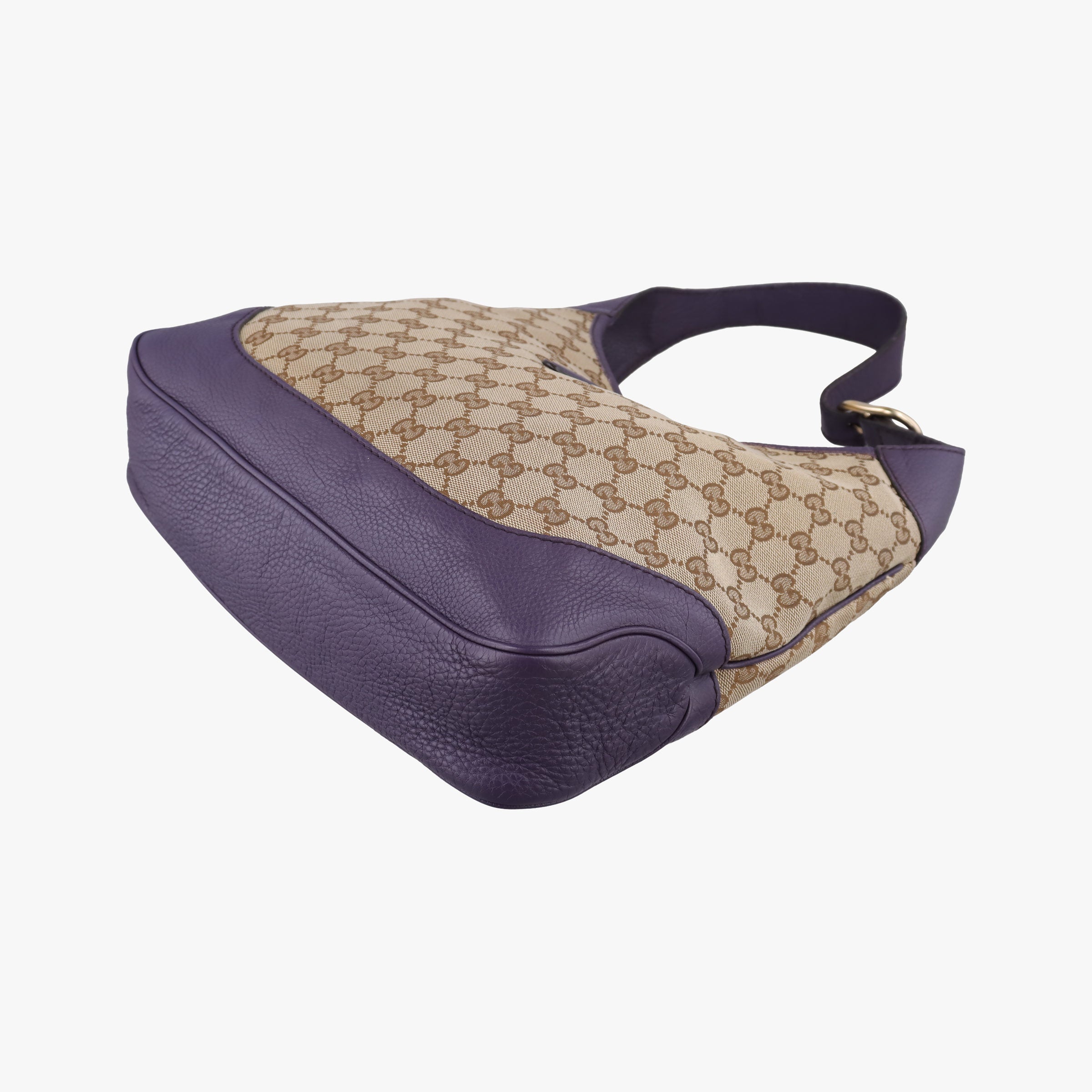 Pre-owned Gucci JACKIE 1961 beige×purple Canvas×leather 277520 shoulderbag | stylenewstar