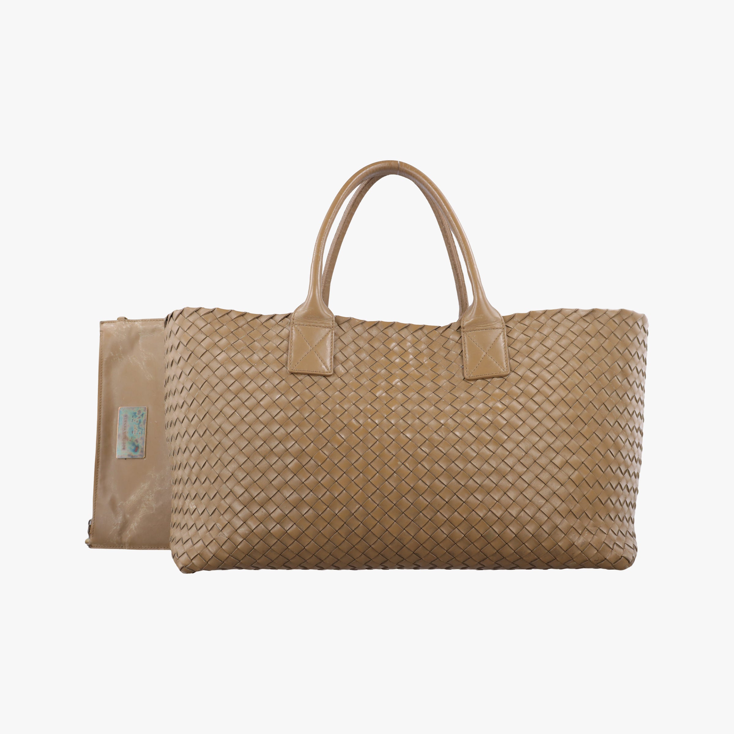 Pre-owned Bottega Veneta CABATMM Brown Leather  handbag | stylenewstar
