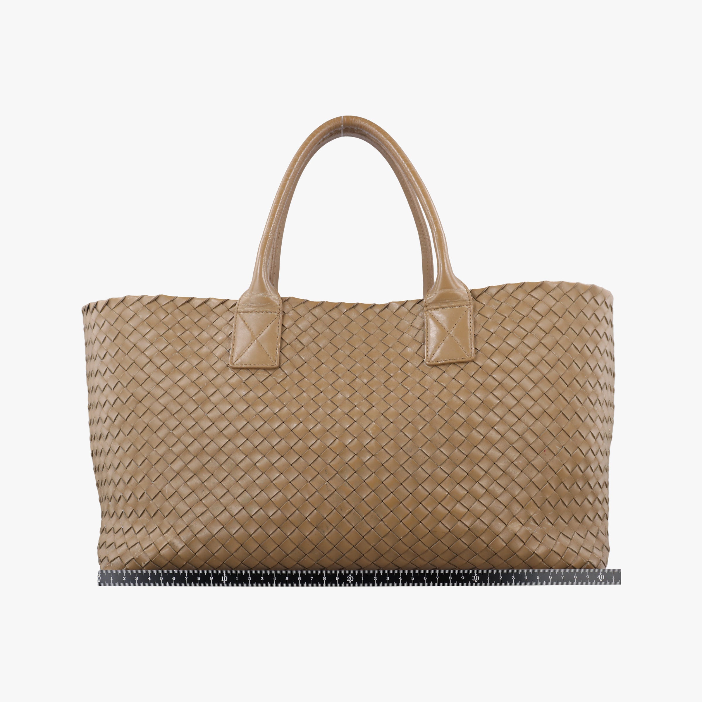 Pre-owned Bottega Veneta CABATMM Brown Leather  handbag | stylenewstar