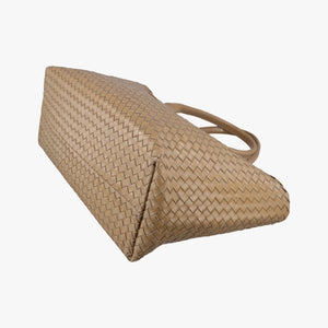 Pre-owned Bottega Veneta CABATMM Brown Leather  handbag | stylenewstar