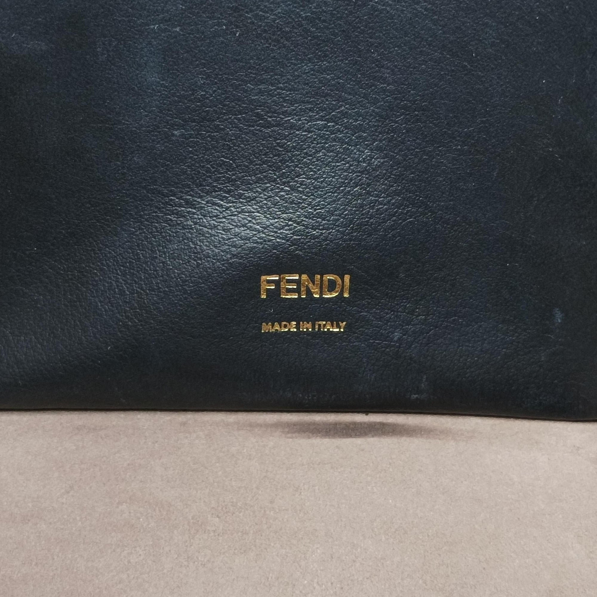 Vintage Fendi Flip Brown×Red×Navy Leather×Suede 8BT302 shoulderbag | stylenewstar