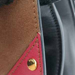 Vintage Fendi Flip Brown×Red×Navy Leather×Suede 8BT302 shoulderbag | stylenewstar