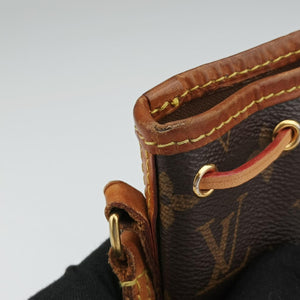Pre-owned Louis Vuitton Nano Noe Brown Monogram canvas M41346 shoulderbag | stylenewstar