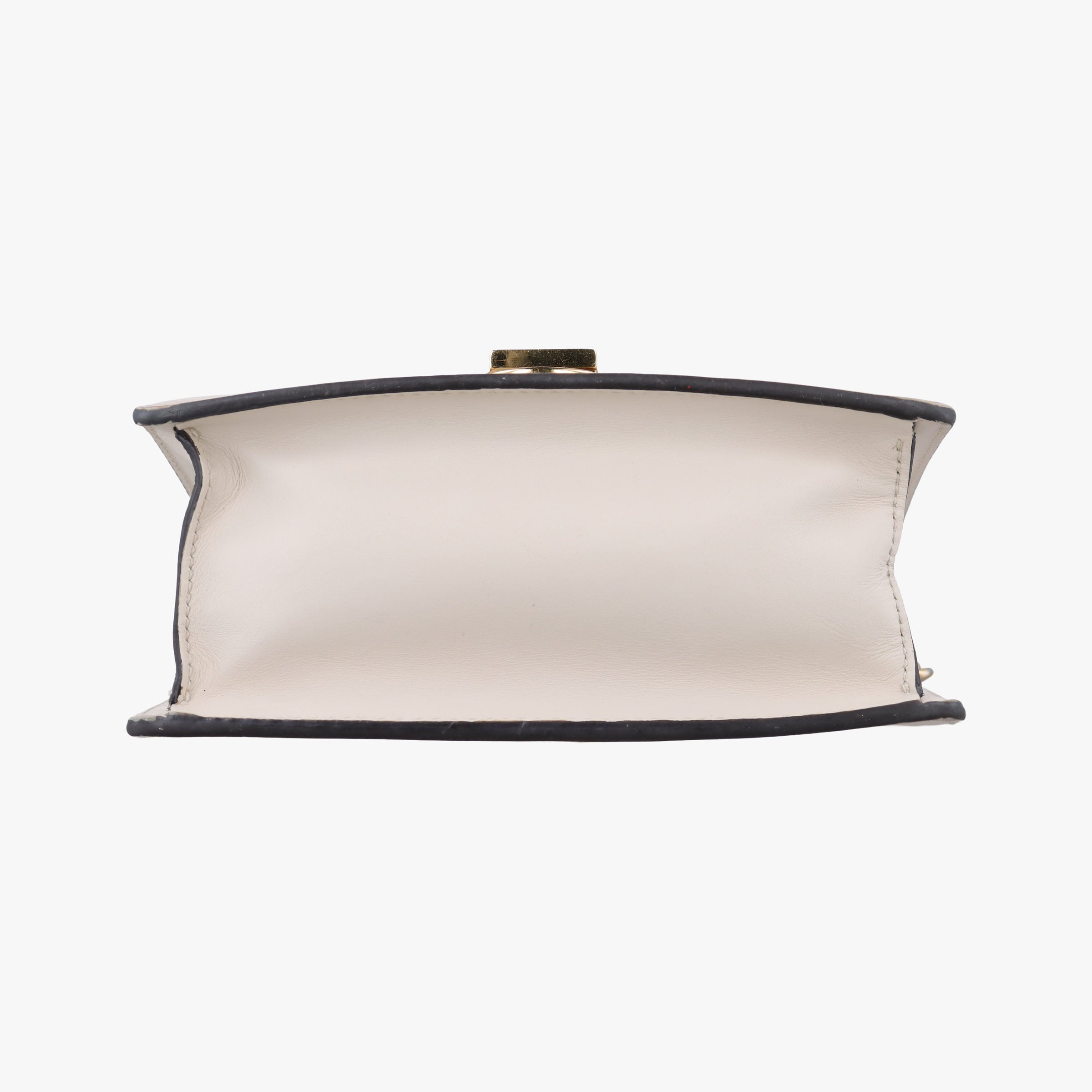 Pre-owned Gucci Sylvie Ivory×navy×red Leather 431666 shoulderbag | stylenewstar