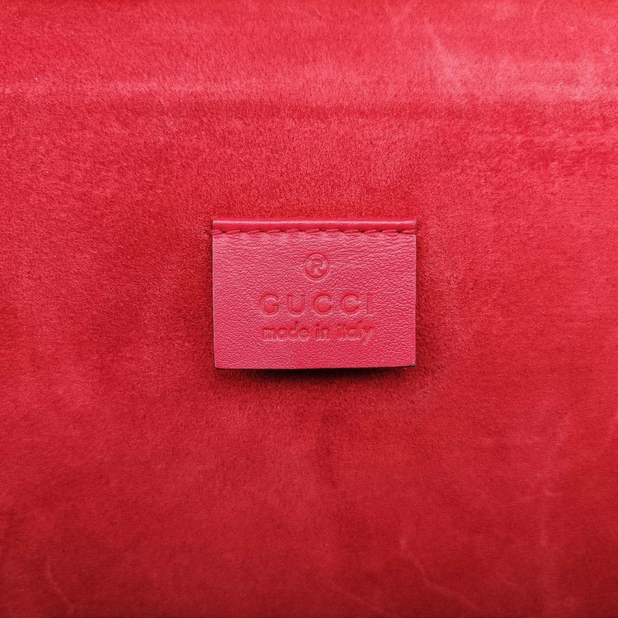 Pre-owned Gucci Dionysus beige×red PVC coated canvas × suede 403348 shoulderbag | stylenewstar