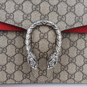 Pre-owned Gucci Dionysus beige×red PVC coated canvas × suede 403348 shoulderbag | stylenewstar