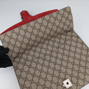 Pre-owned Gucci Dionysus beige×red PVC coated canvas × suede 403348 shoulderbag | stylenewstar