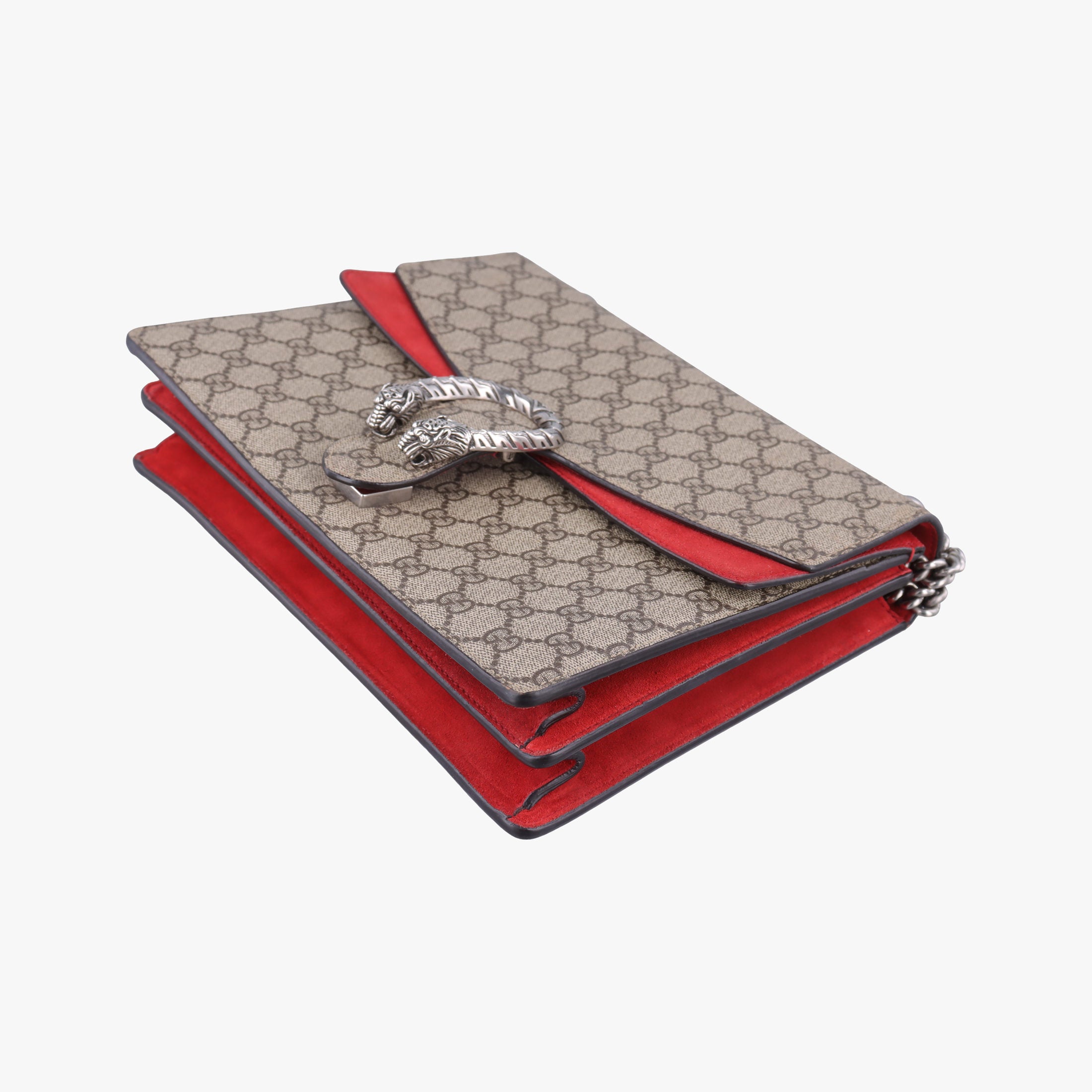 Pre-owned Gucci Dionysus beige×red PVC coated canvas × suede 403348 shoulderbag | stylenewstar