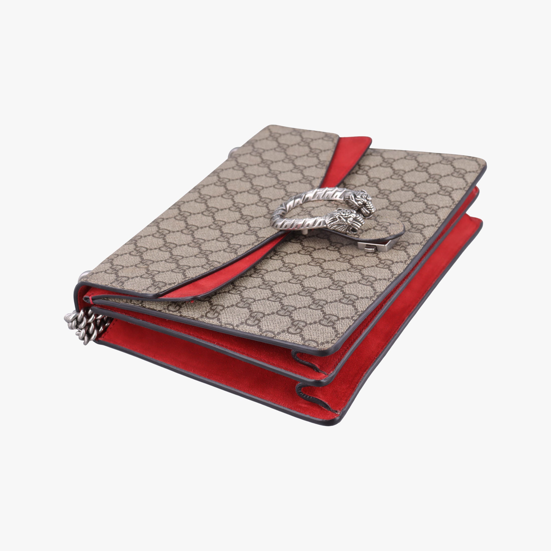 Pre-owned Gucci Dionysus beige×red PVC coated canvas × suede 403348 shoulderbag | stylenewstar