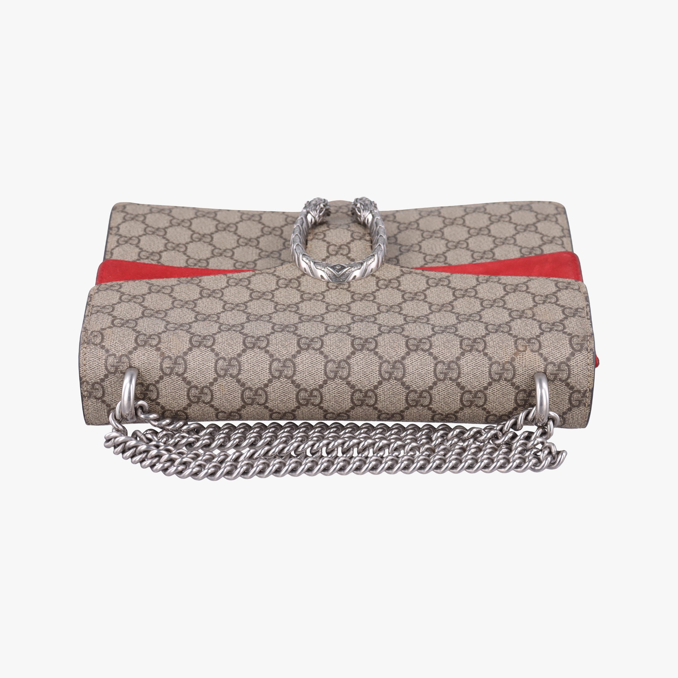 Pre-owned Gucci Dionysus beige×red PVC coated canvas × suede 403348 shoulderbag | stylenewstar