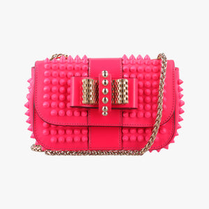 Vintage Christian Louboutin Sweet Charity Scarabe Spike Rose Leather  shoulderbag | stylenewstar