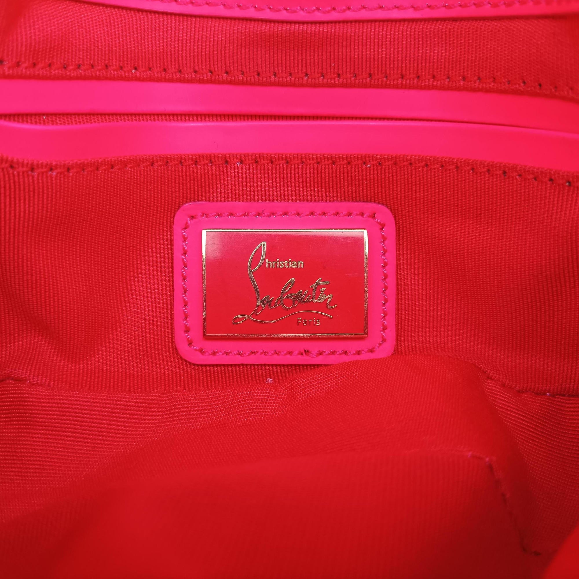 Vintage Christian Louboutin Sweet Charity Scarabe Spike Rose Leather  shoulderbag | stylenewstar