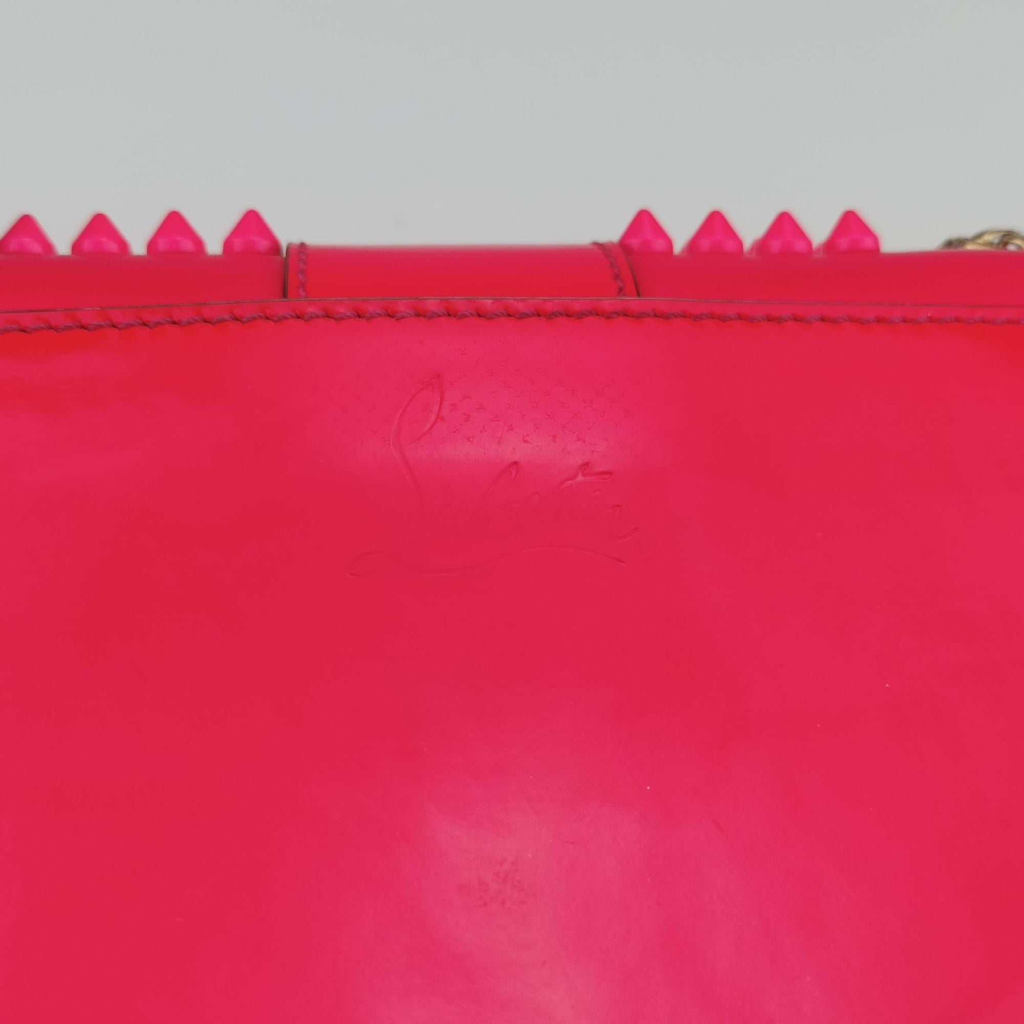 Vintage Christian Louboutin Sweet Charity Scarabe Spike Rose Leather  shoulderbag | stylenewstar