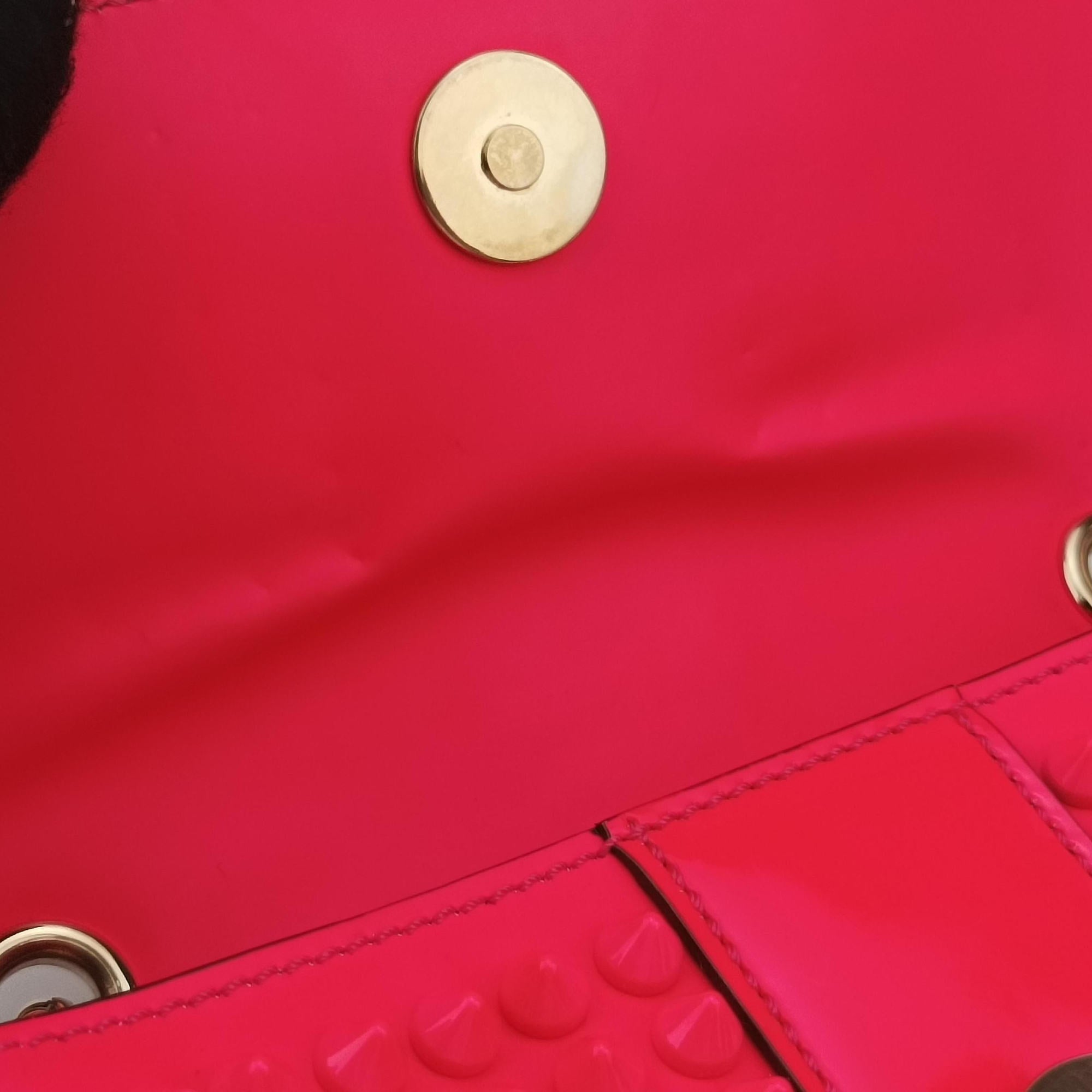 Vintage Christian Louboutin Sweet Charity Scarabe Spike Rose Leather  shoulderbag | stylenewstar