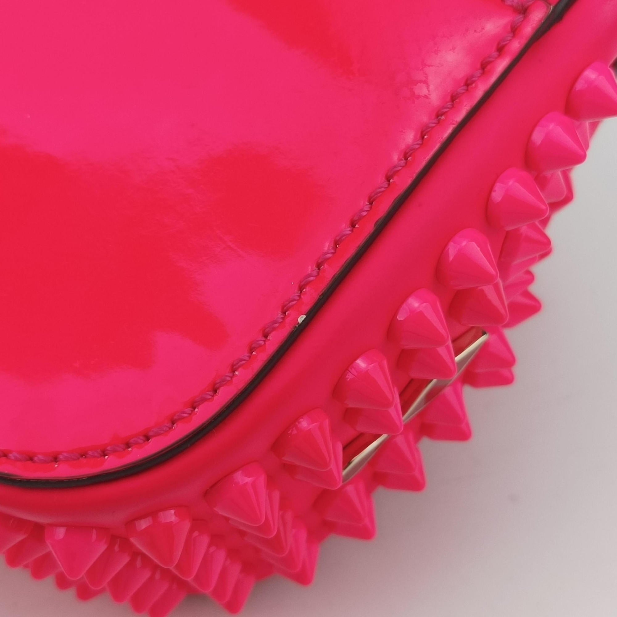 Vintage Christian Louboutin Sweet Charity Scarabe Spike Rose Leather  shoulderbag | stylenewstar