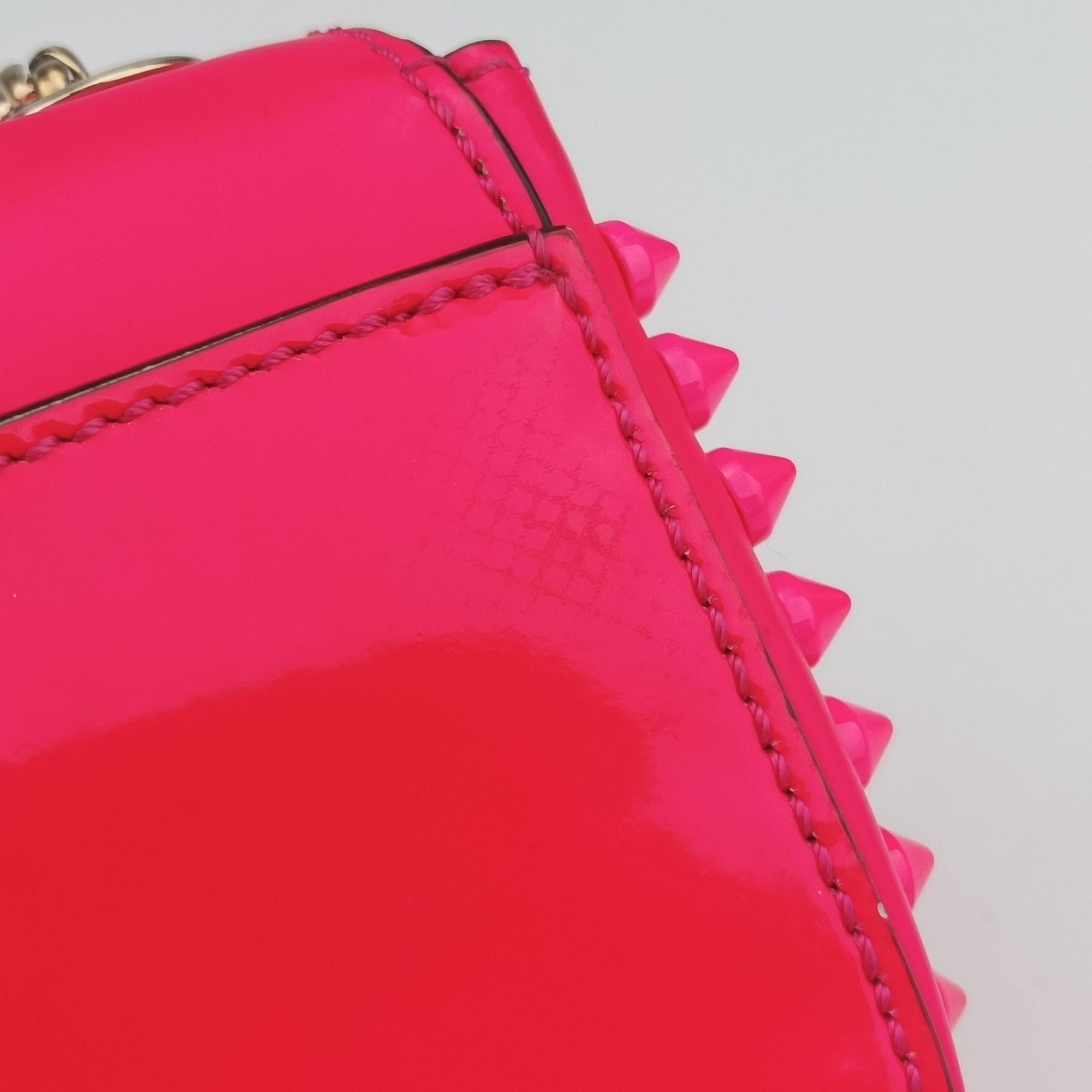 Vintage Christian Louboutin Sweet Charity Scarabe Spike Rose Leather  shoulderbag | stylenewstar