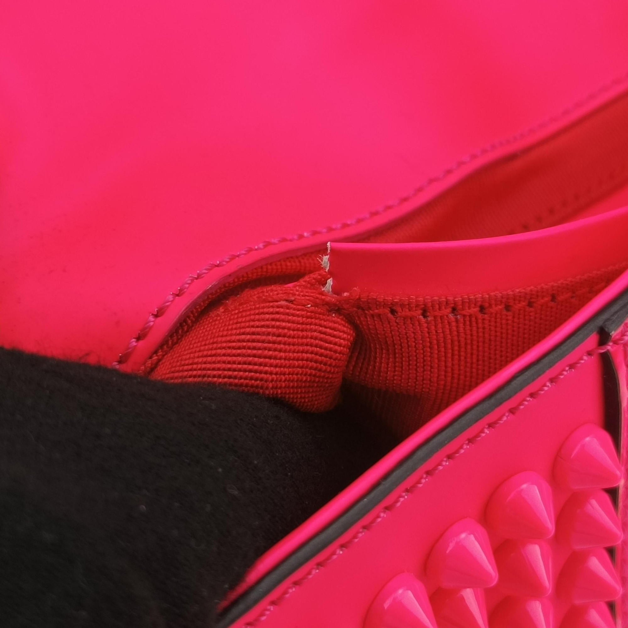 Vintage Christian Louboutin Sweet Charity Scarabe Spike Rose Leather  shoulderbag | stylenewstar