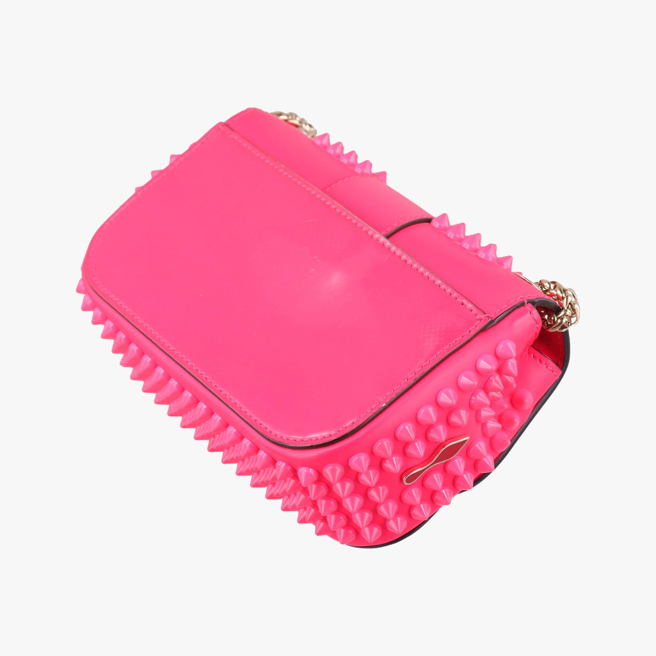 Vintage Christian Louboutin Sweet Charity Scarabe Spike Rose Leather  shoulderbag | stylenewstar