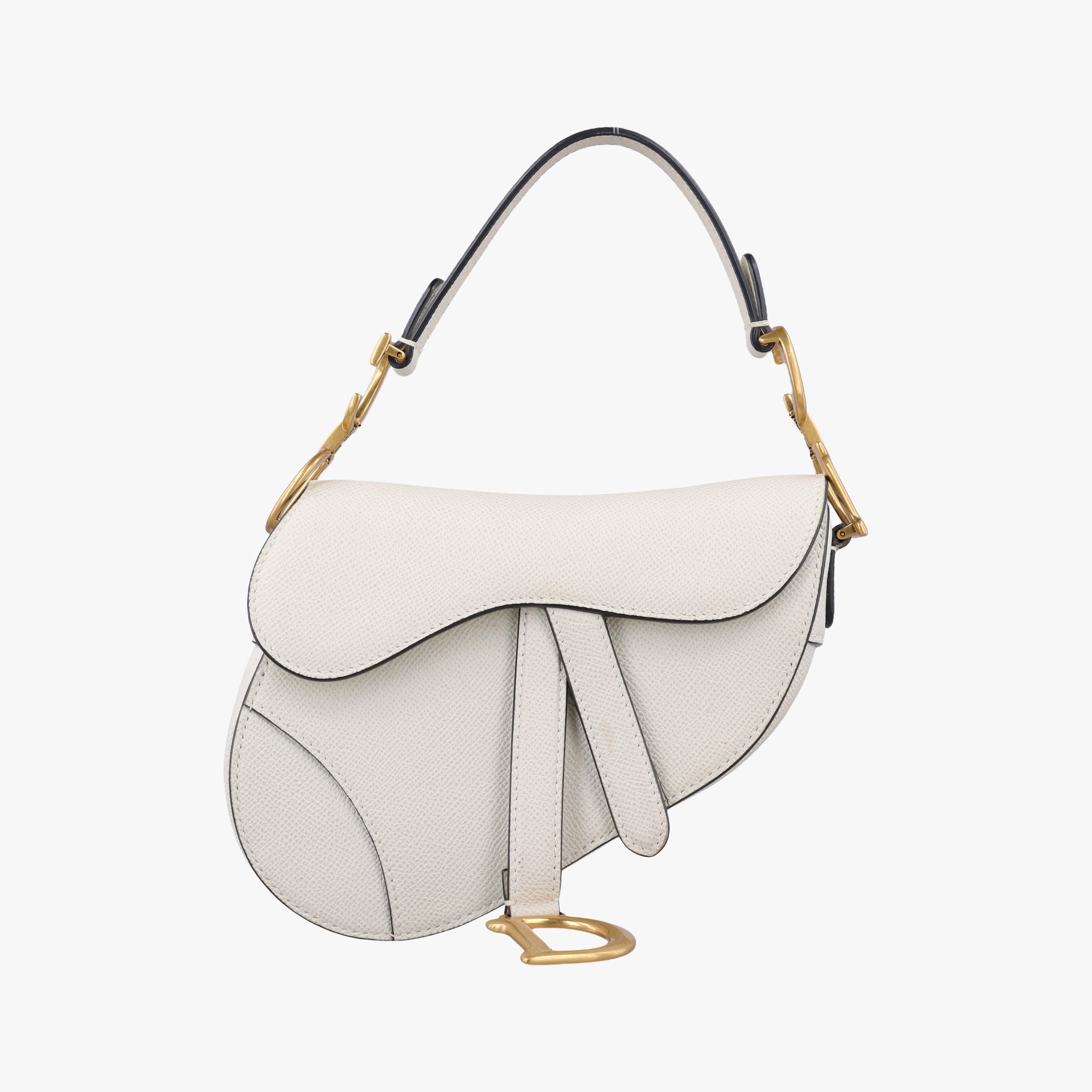 Pre-owned Christian Dior Saddle White Leather  handbag | stylenewstar
