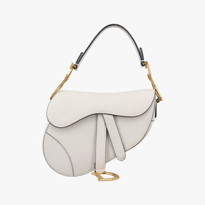 Pre-owned Christian Dior Saddle White Leather  handbag | stylenewstar
