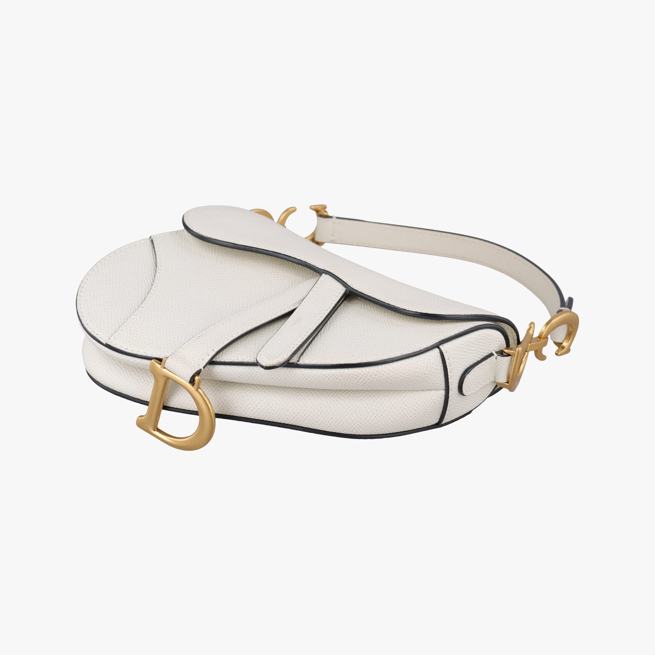 Pre-owned Christian Dior Saddle White Leather  handbag | stylenewstar