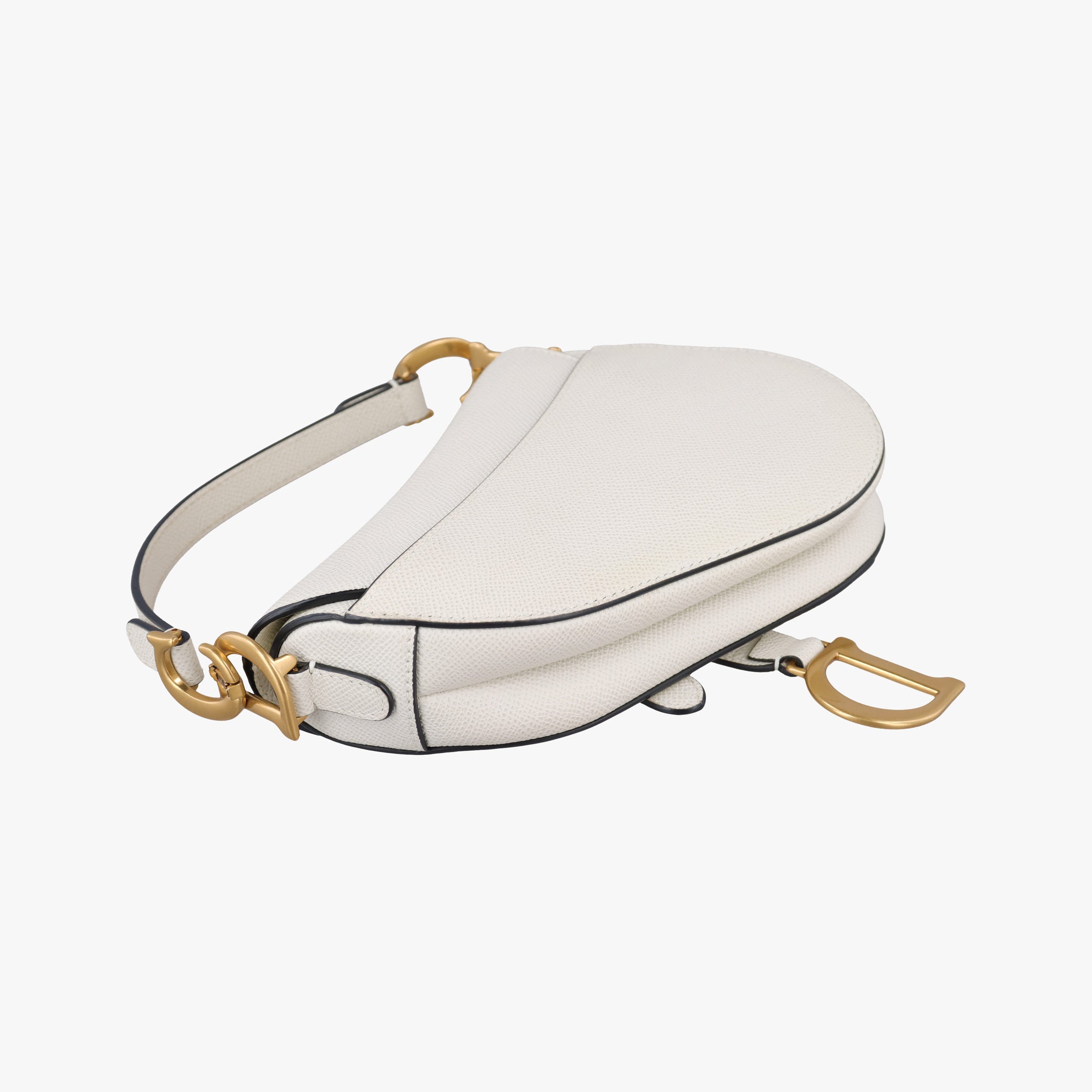 Pre-owned Christian Dior Saddle White Leather  handbag | stylenewstar
