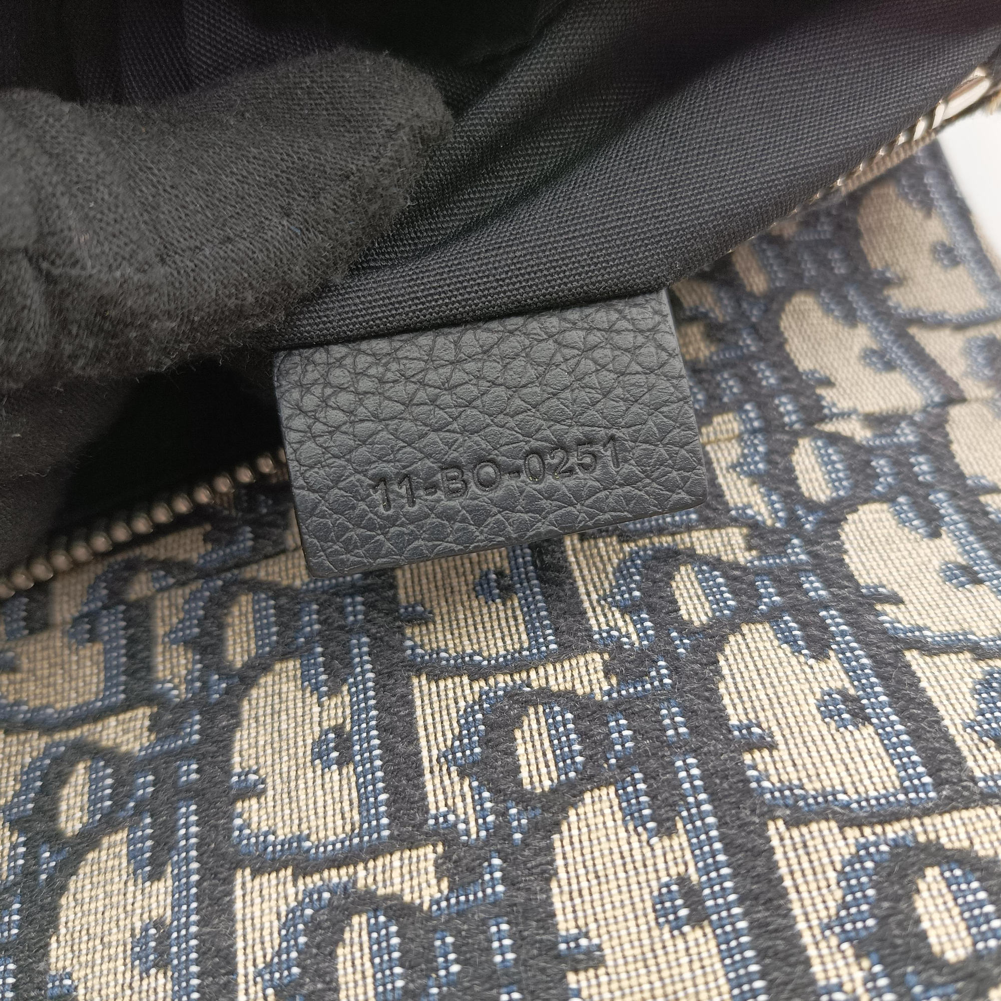 Pre-owned Christian Dior saddle Navy Jacquard×Leather  bum bag/waist bag | stylenewstar