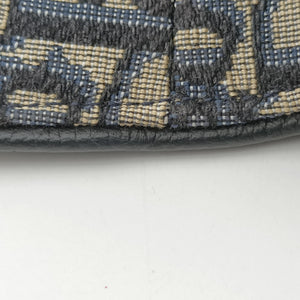 Pre-owned Christian Dior saddle Navy Jacquard×Leather  bum bag/waist bag | stylenewstar