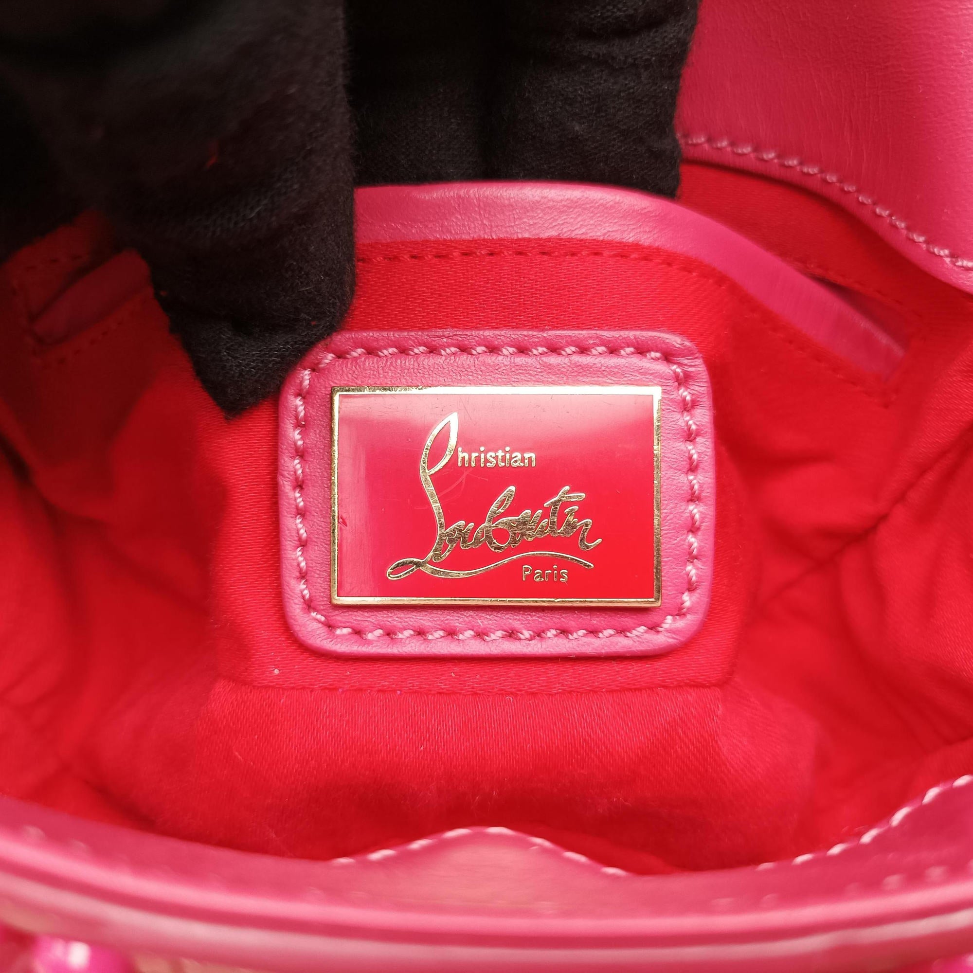 Vintage Christian Louboutin Sweet Charity Scarabe Spike Pink Leather  shoulderbag | stylenewstar