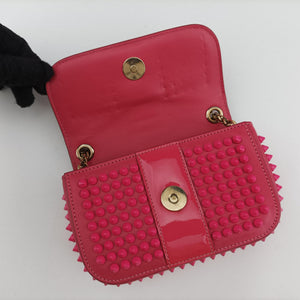 Vintage Christian Louboutin Sweet Charity Scarabe Spike Pink Leather  shoulderbag | stylenewstar