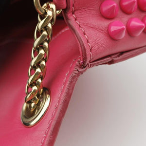 Vintage Christian Louboutin Sweet Charity Scarabe Spike Pink Leather  shoulderbag | stylenewstar