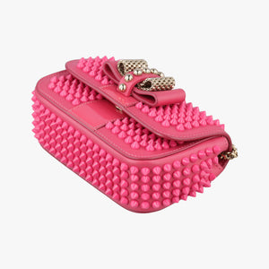Vintage Christian Louboutin Sweet Charity Scarabe Spike Pink Leather  shoulderbag | stylenewstar