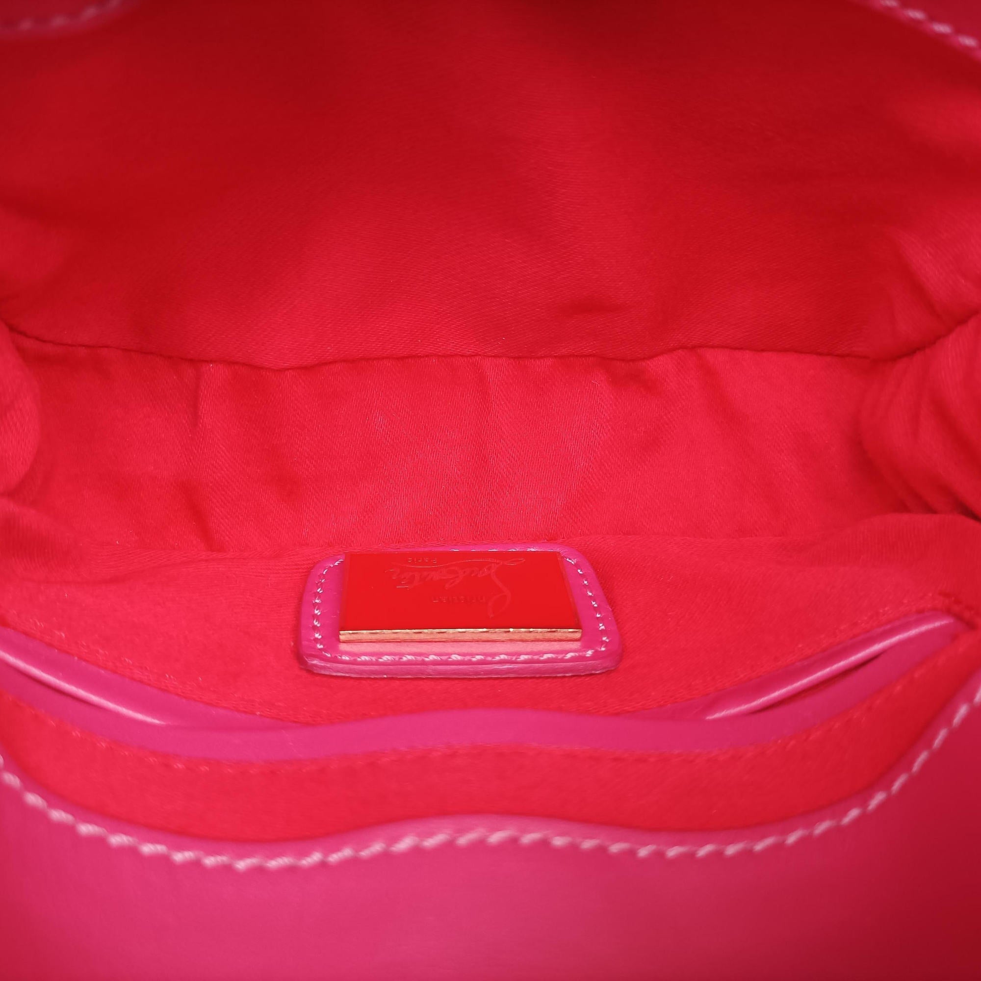 Vintage Christian Louboutin Sweet Charity Scarabe Spike Pink Leather  shoulderbag | stylenewstar