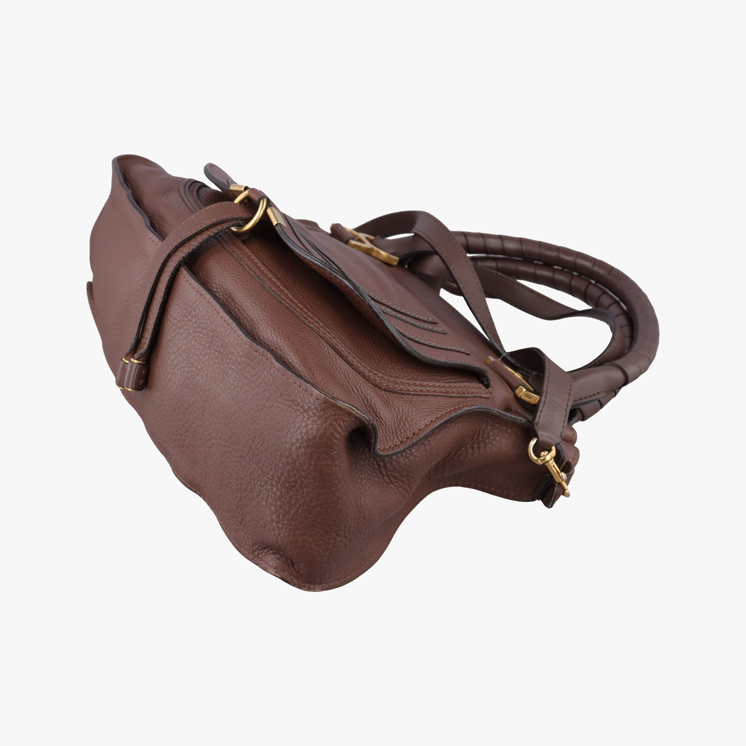 Pre-owned Chloe Mercy Brown Leather  shoulderbag | stylenewstar