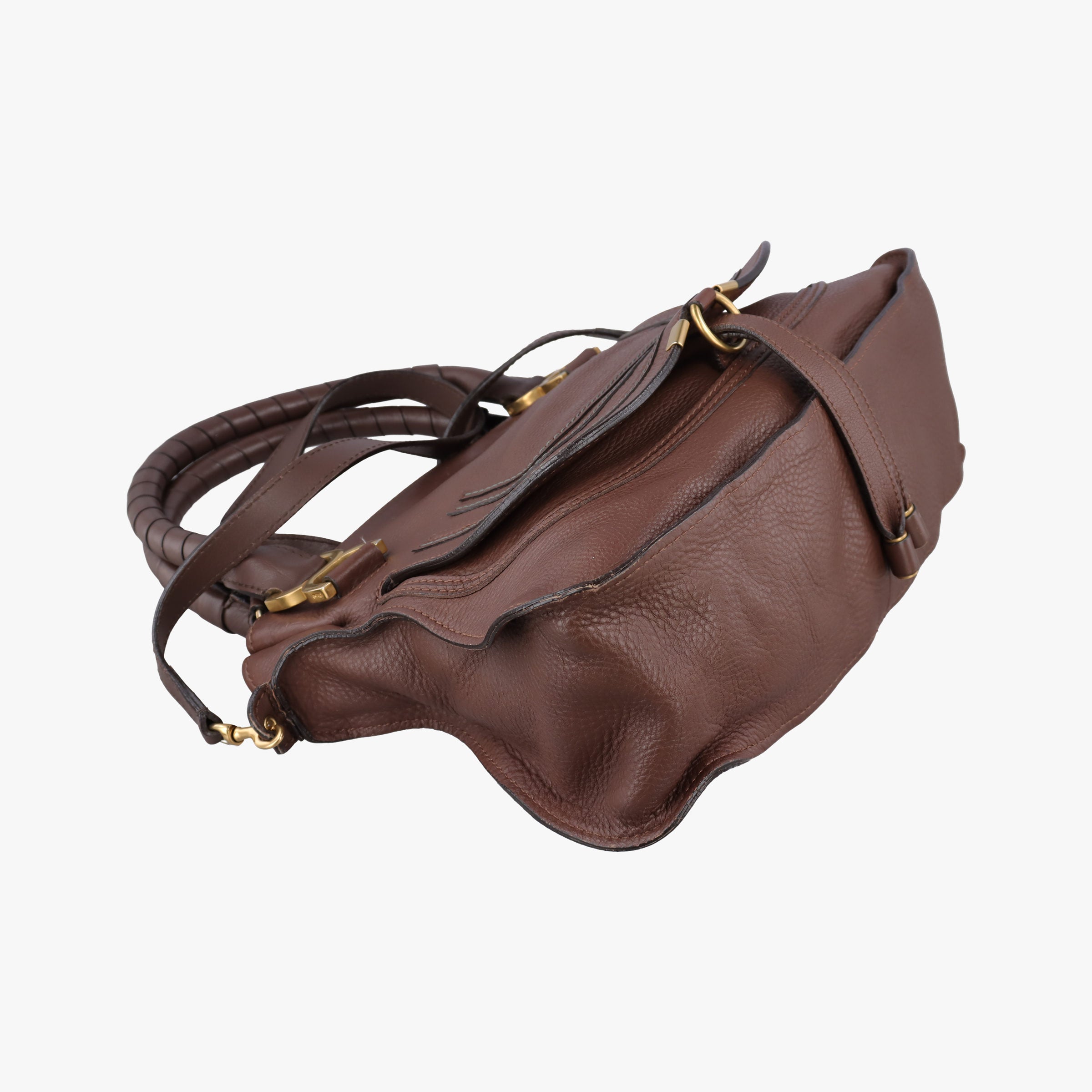 Pre-owned Chloe Mercy Brown Leather  shoulderbag | stylenewstar