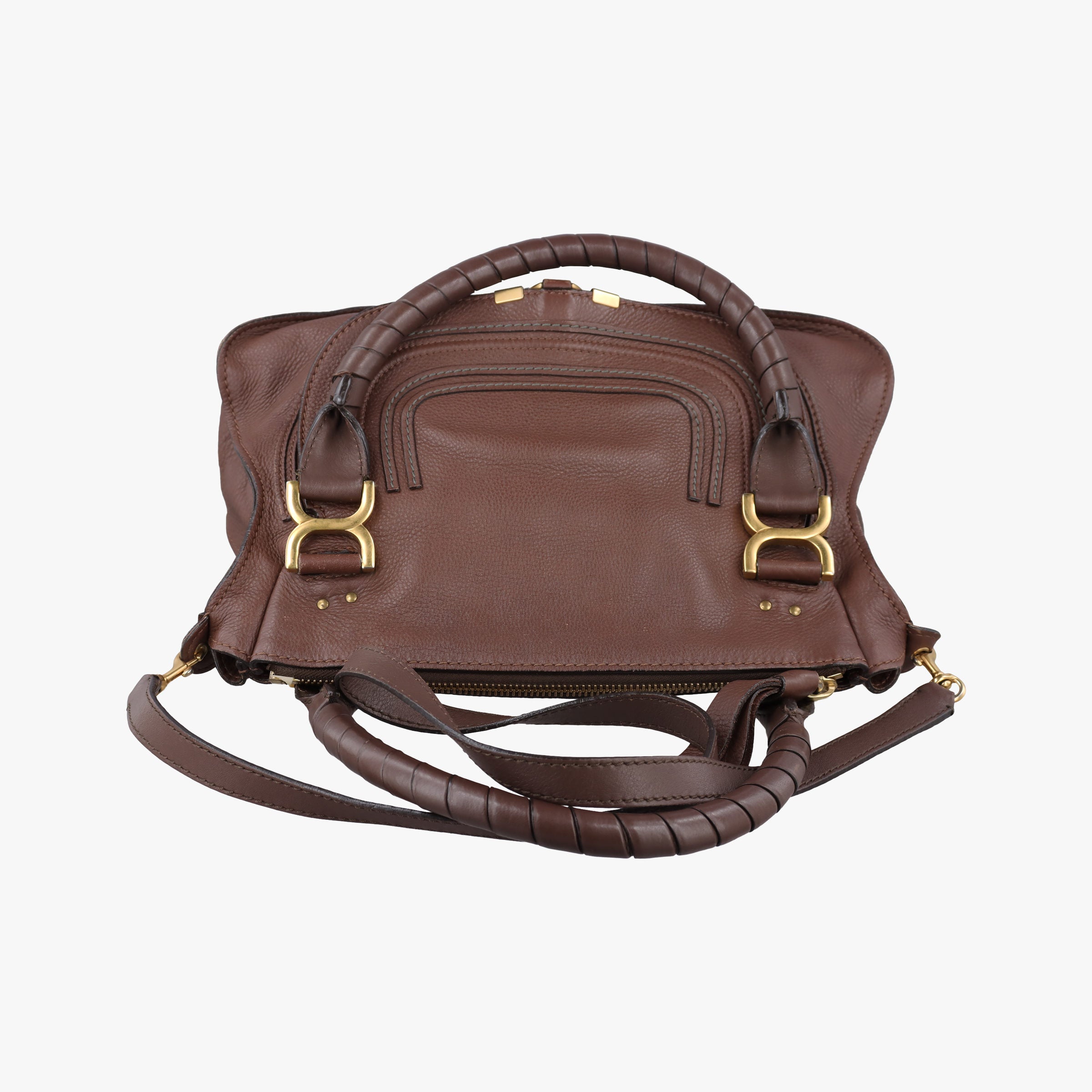 Pre-owned Chloe Mercy Brown Leather  shoulderbag | stylenewstar