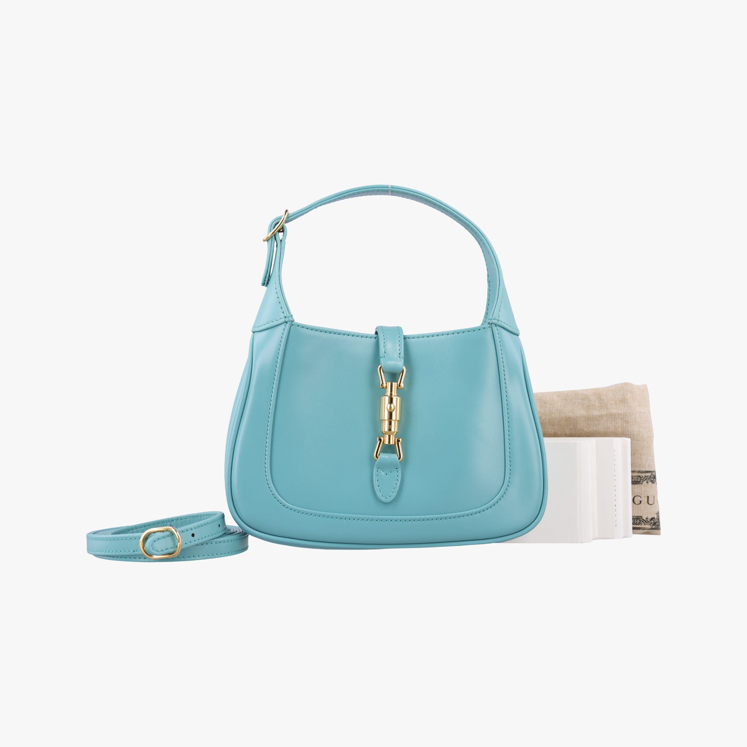 Secondhand Gucci JACKIE 1961 Blue Leather 637091 shoulderbag | stylenewstar