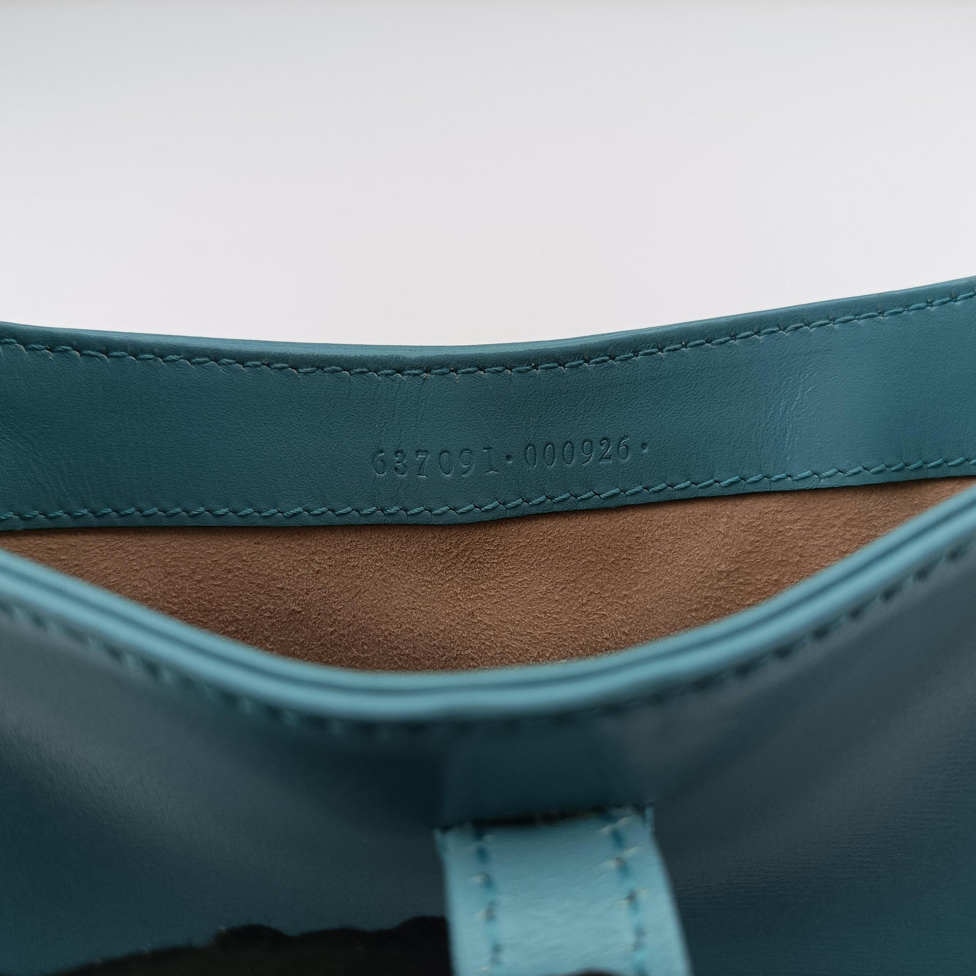 Secondhand Gucci JACKIE 1961 Blue Leather 637091 shoulderbag | stylenewstar