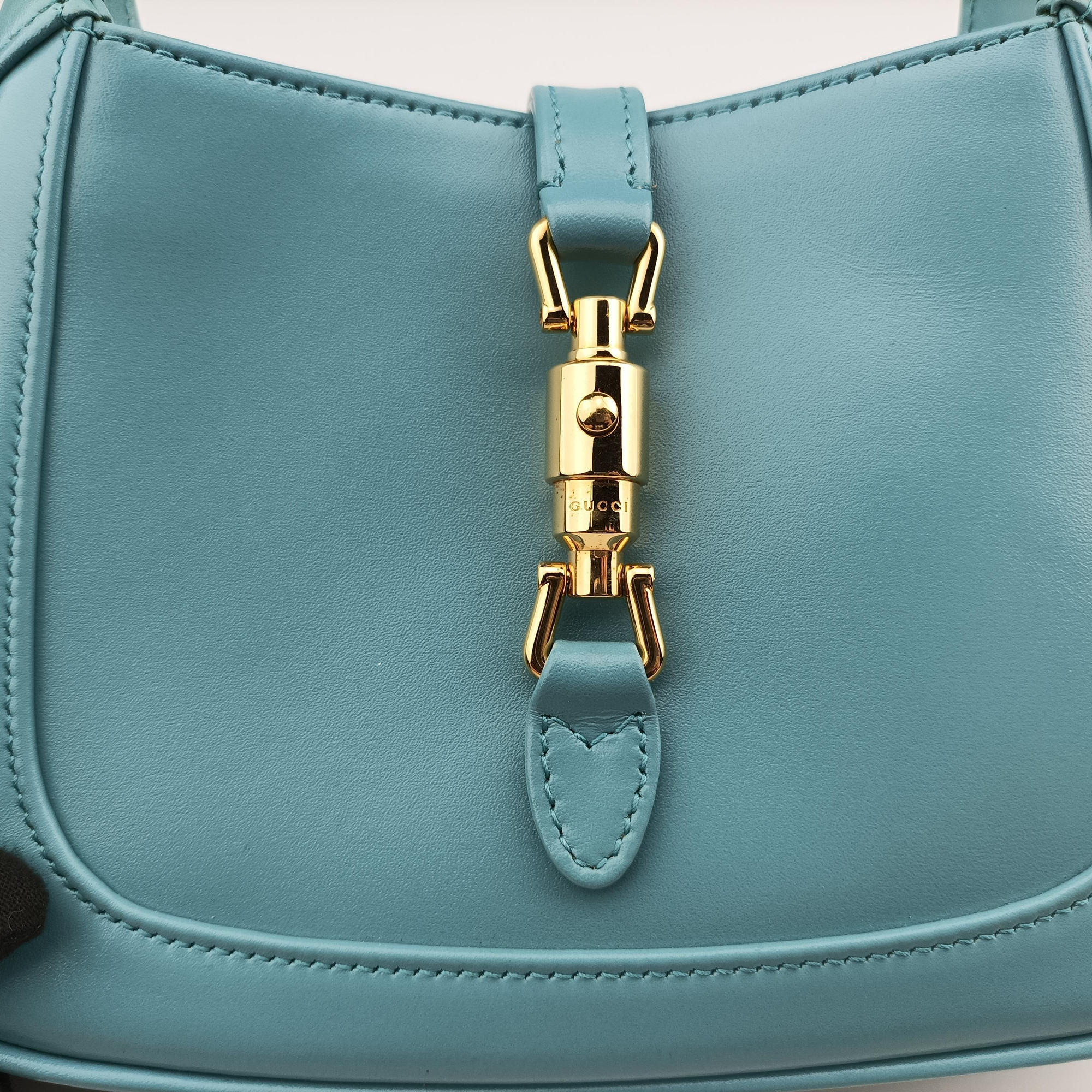Secondhand Gucci JACKIE 1961 Blue Leather 637091 shoulderbag | stylenewstar