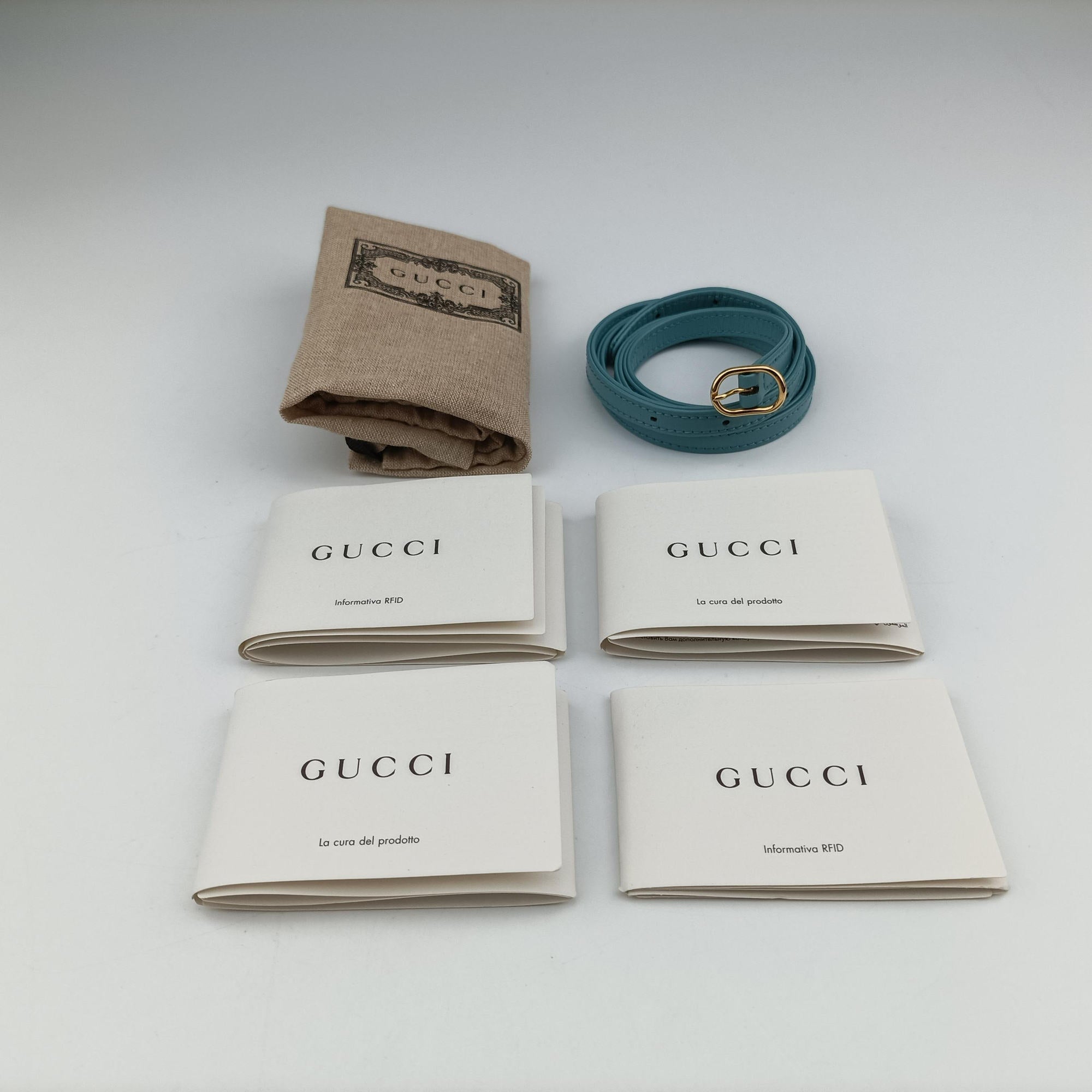 Secondhand Gucci JACKIE 1961 Blue Leather 637091 shoulderbag | stylenewstar