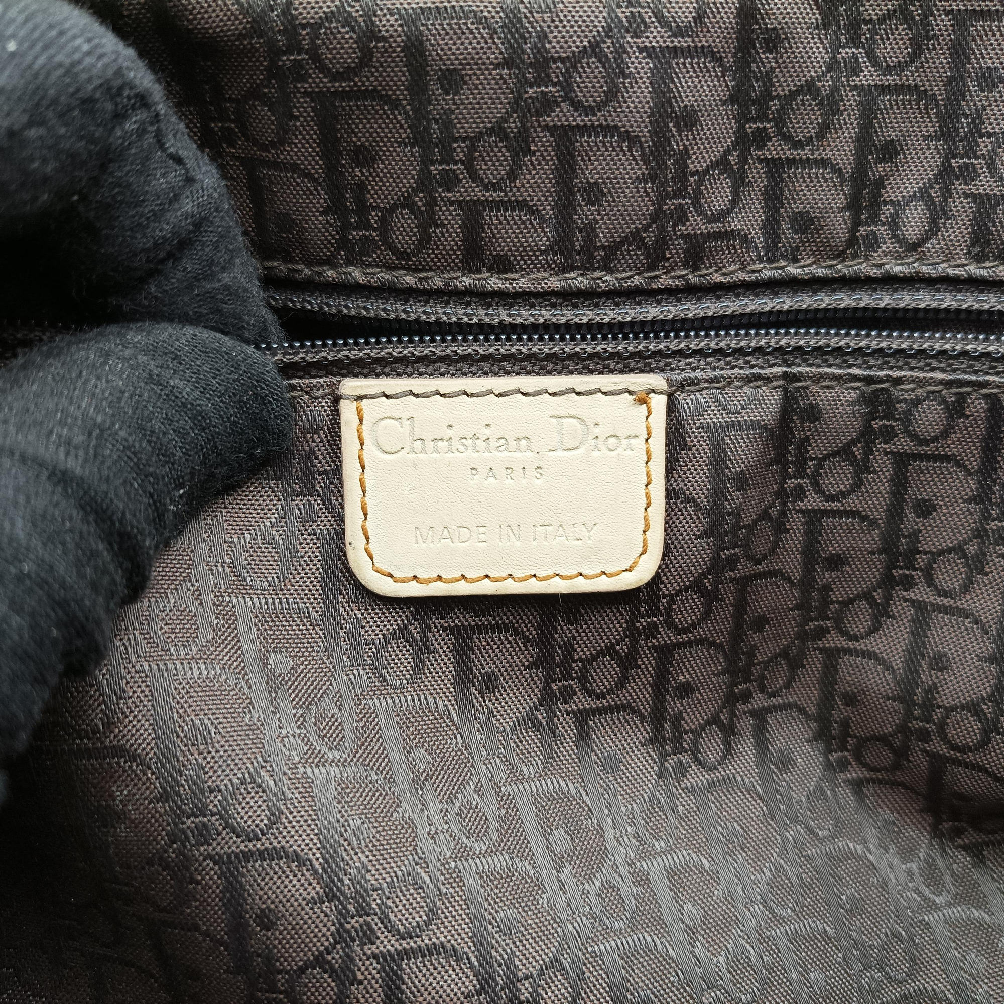 Secondhand Christian Dior Gaucho Beige Leather  shoulderbag | stylenewstar