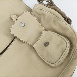 Secondhand Christian Dior Gaucho Beige Leather  shoulderbag | stylenewstar