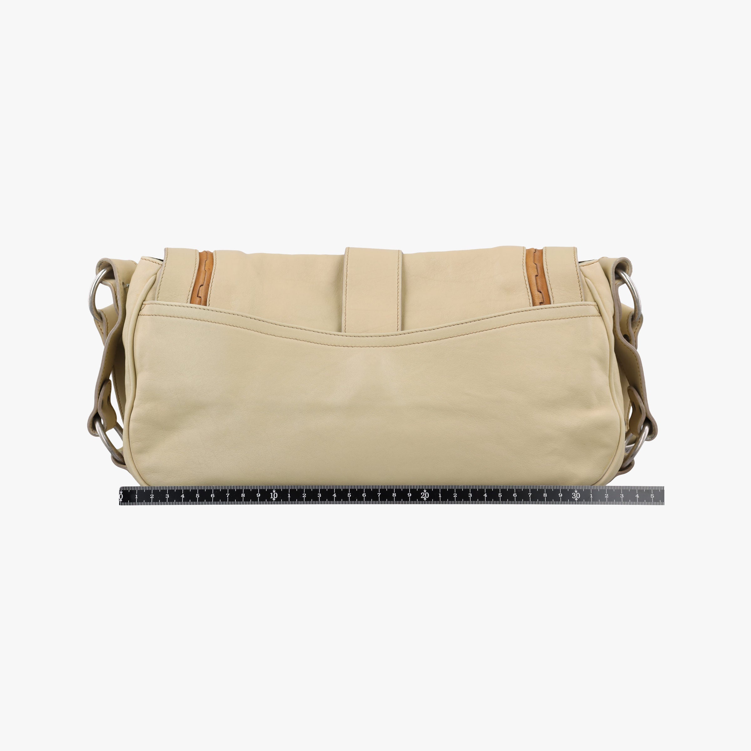 Secondhand Christian Dior Gaucho Beige Leather  shoulderbag | stylenewstar