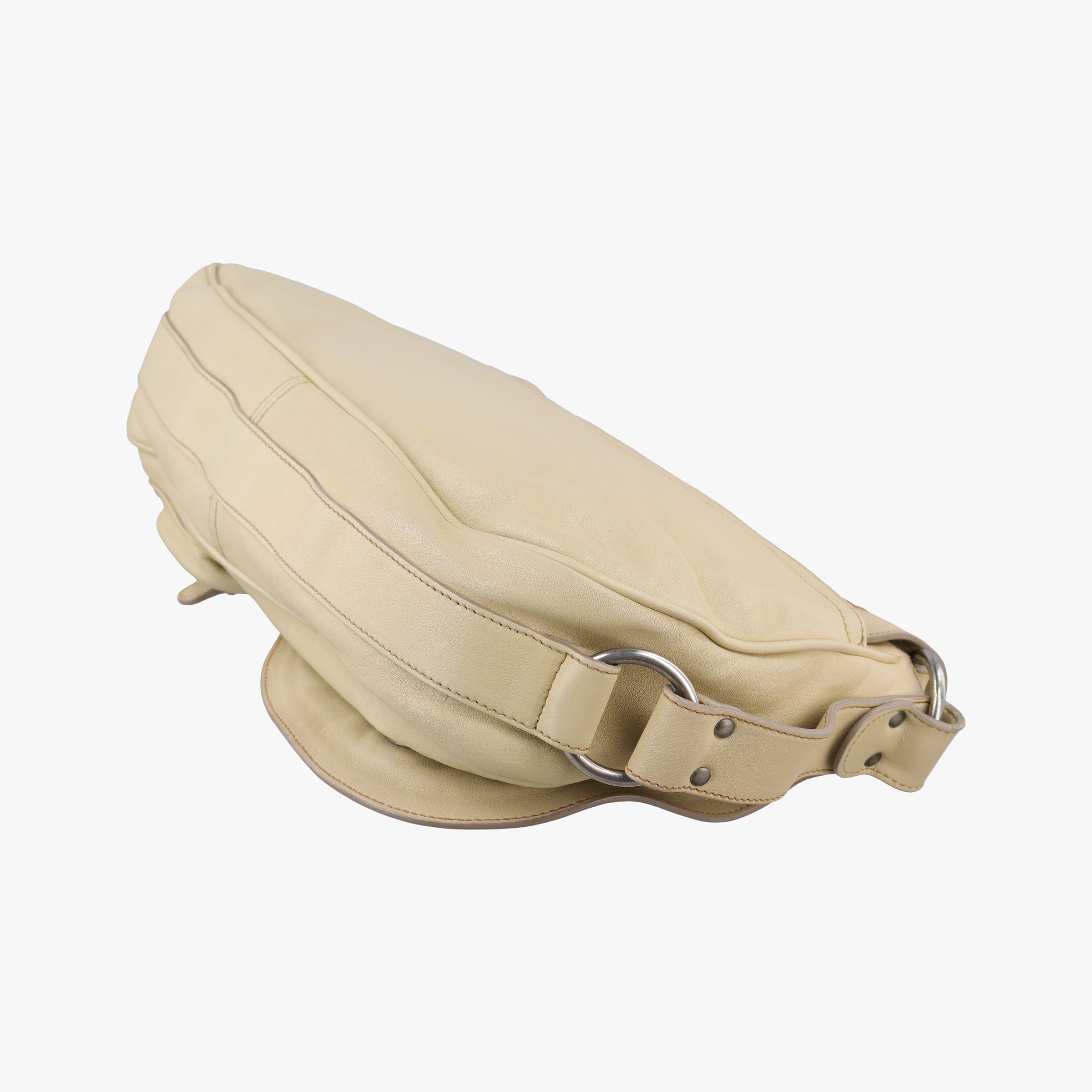 Secondhand Christian Dior Gaucho Beige Leather  shoulderbag | stylenewstar